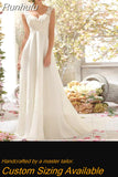 De Noiva Boho Wedding Dress Beach Wedding Dresses Sleveless V Neck Simple Bridal Dress Robe De Soiree
