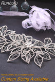 SH256-S Bridal Belt Rhinestone Wedding Dress Belt Crystal Bridal Waistband Handmade Woman Party Sash with Ribbon
